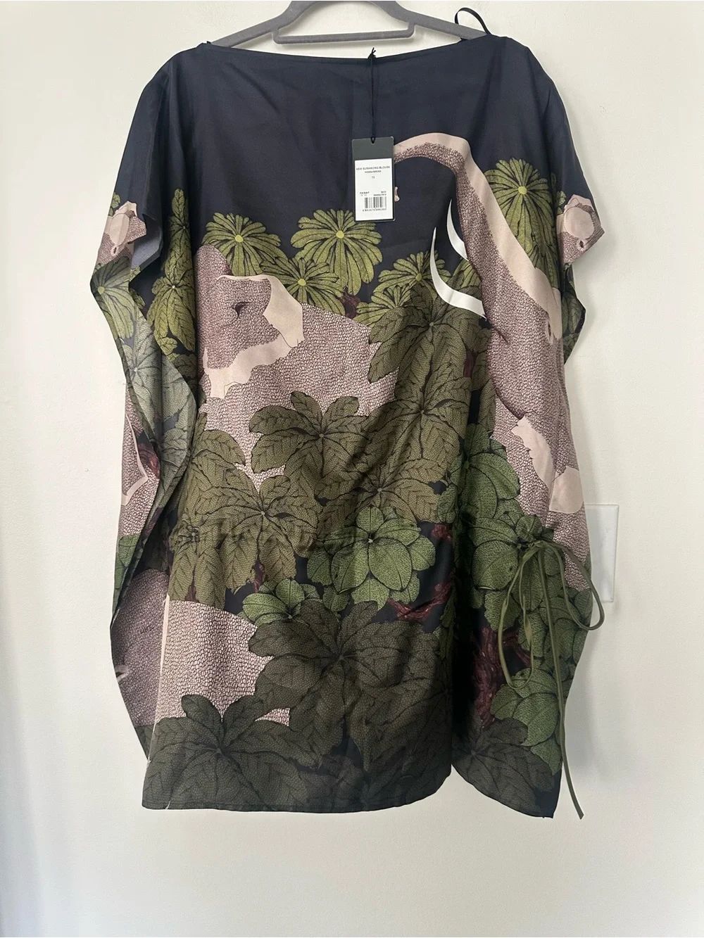 Jim Thompson 100% Silk Surawong Kaftan Blouse 10 (New)